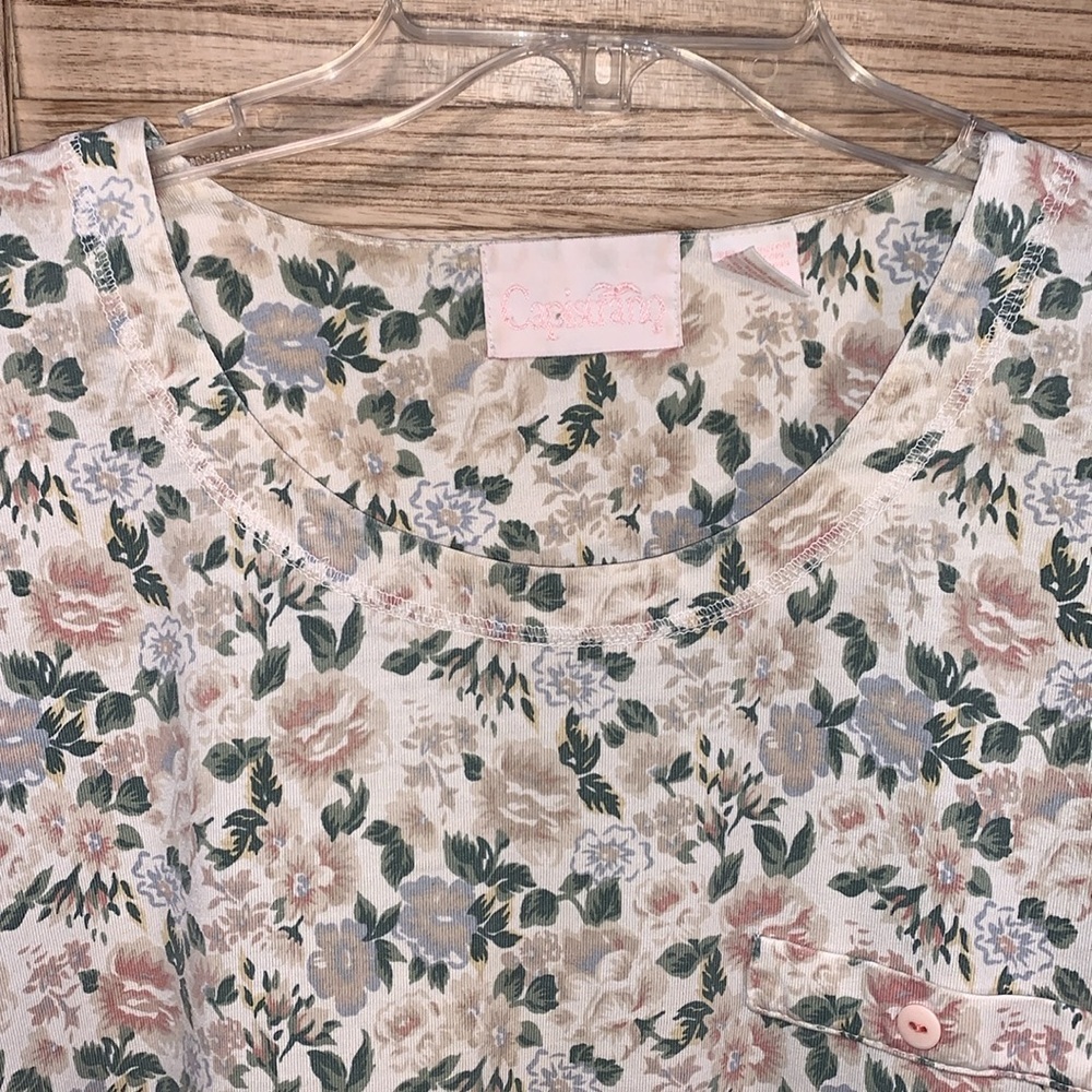 Capistrano Short Sleeve Shirt Plus 22/24 Green Pink Tan - Picture 4 of 10
